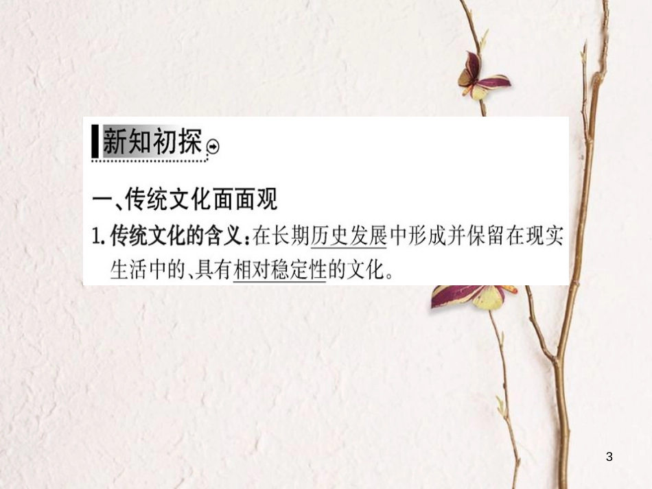 高中政治 第二单元 文化传承与创新 第四课 文化的继承性与文化发展 第一框 传统文化的继承课件 新人教版必修3_第3页