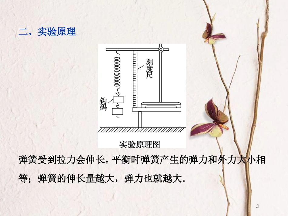 2019届高考物理总复习 第二章 相互作用 实验二 探究弹力和弹簧伸长的关系课件_第3页