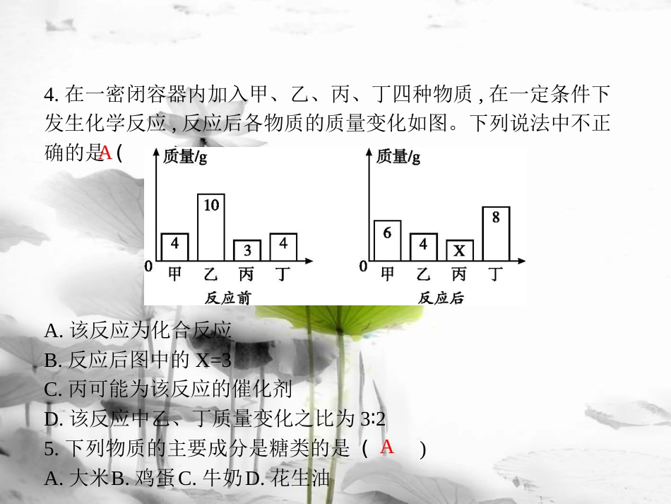 届中考化学复习 第三模块 考前冲刺5课件 （新版）新人教版_第3页