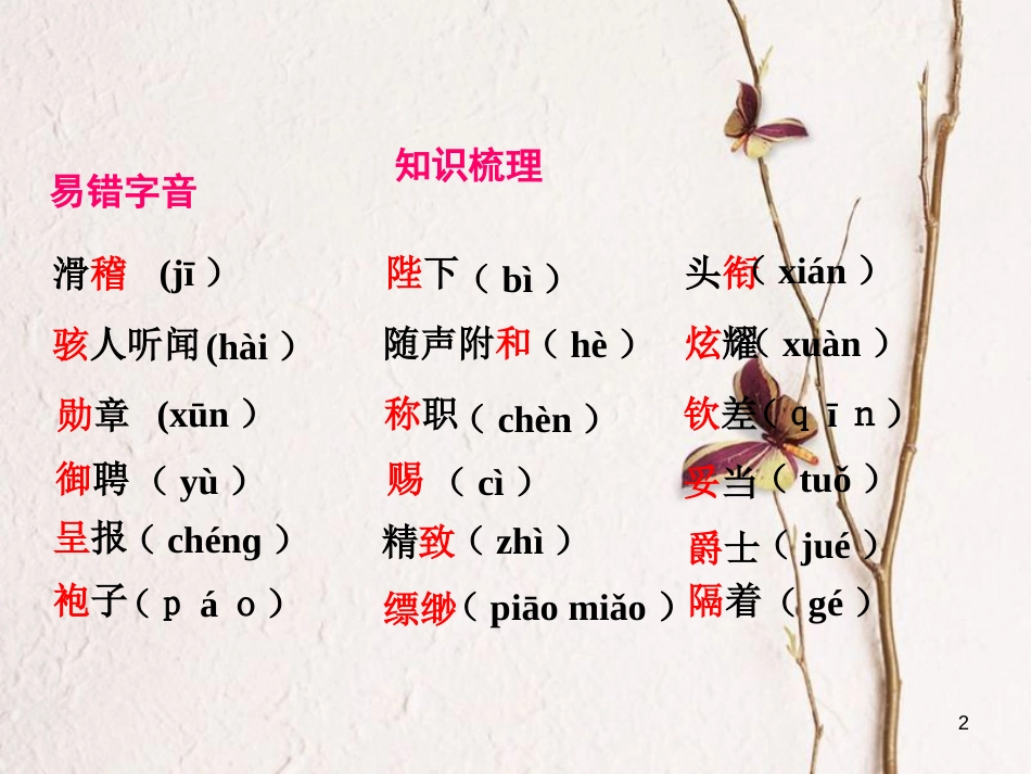 七年级语文上册 第六单元知识梳理课件 新人教版_第2页