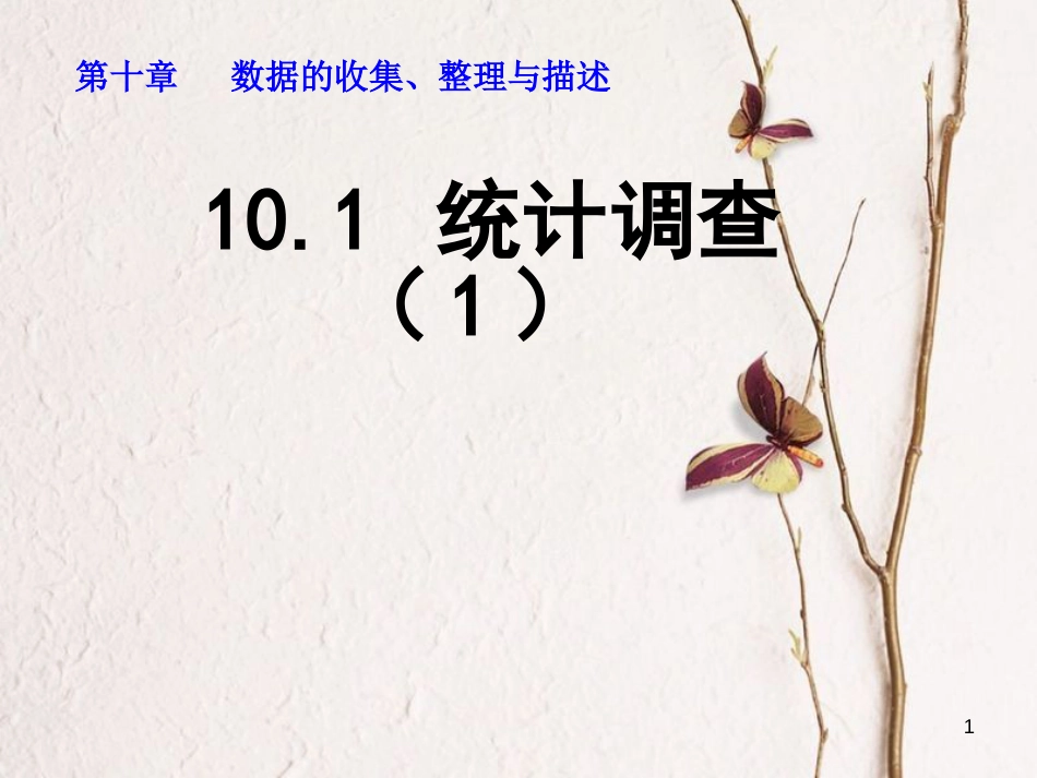 山东省诸城市桃林镇七年级数学下册 第10章 数据的收集、整理与描述 10.1 统计调查（1）课件 （新版）新人教版_第1页