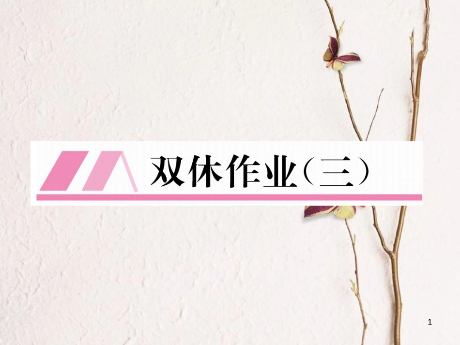 九年级数学下册 双休作业(三)作业课件 (新版)湘教版_第1页