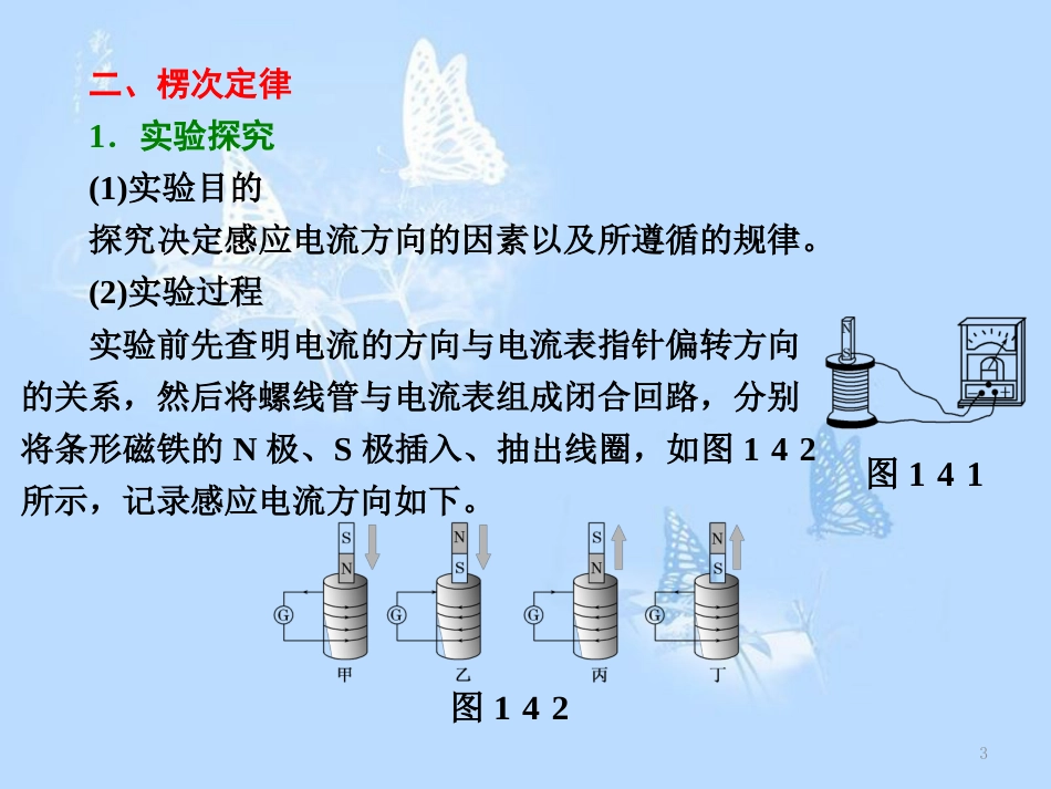 高中物理 第一章 电磁感应 第4、5节 楞次定律 电磁感应中的能量转化与守恒课件 教科版选修3-2_第3页