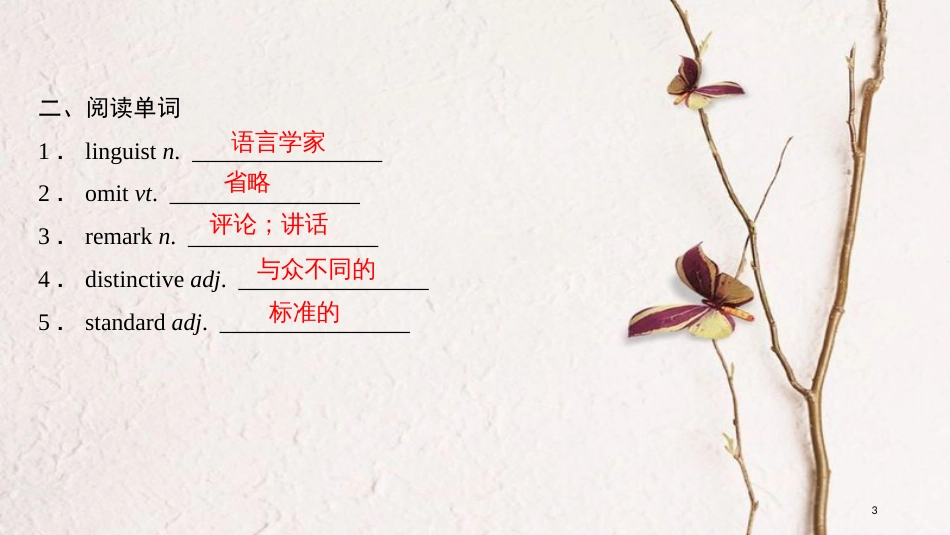 2019版高考英语大一轮复习 第一部分 Module 1 British and American English课件 外研版必修5(1)_第3页
