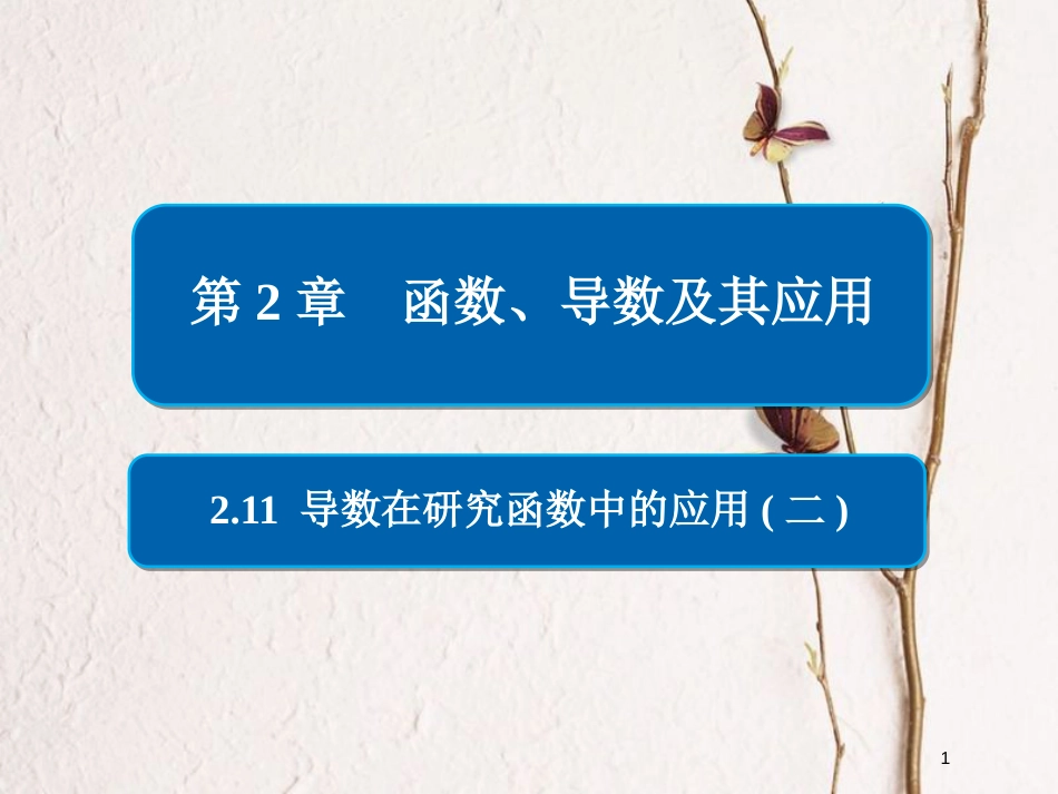 2019版高考数学一轮复习 第2章 函数、导数及其应用 2.11 导数在研究函数中的应用（二）课件 文_第1页