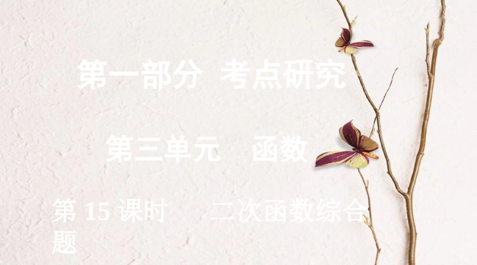 浙江省中考数学复习第一部分考点研究第三单元函数第15课时二次函数综合题课件_第1页