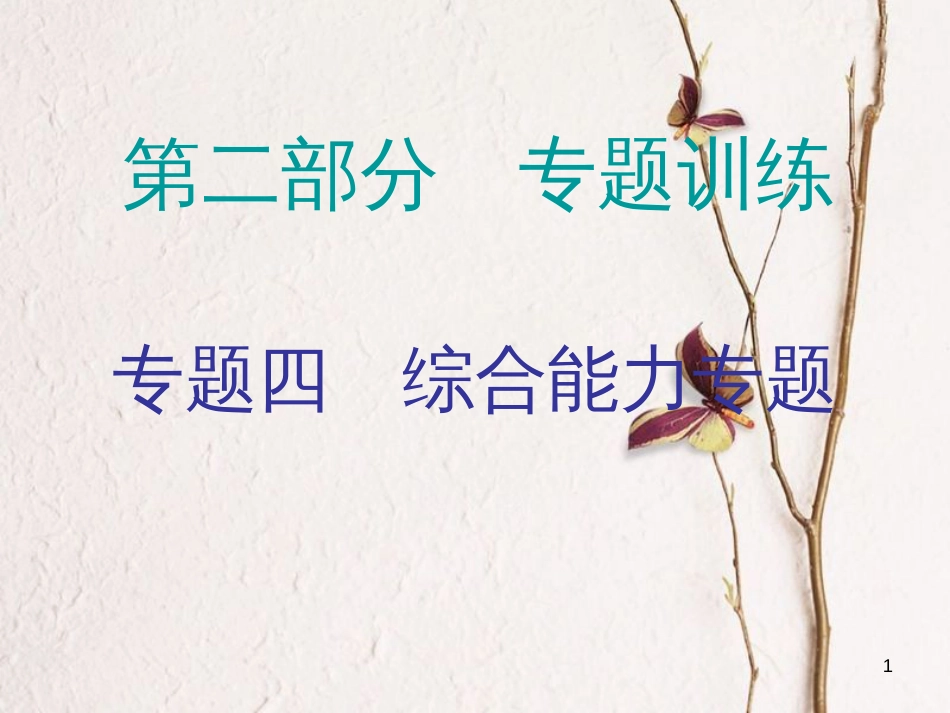 广东省中考物理总复习 第二部分 专题训练 专题四 综合能力专题内文部分课件_第1页