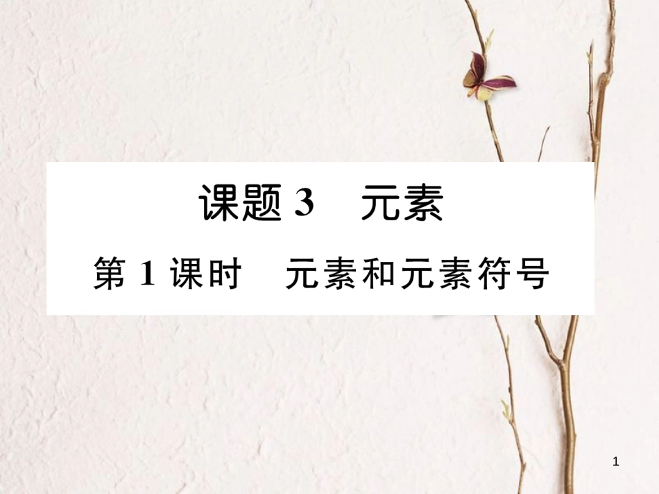 九年级化学上册 第3单元 物质构成的奥秘 3.3 元素 第1课时 元素和元素符号作业课件 （新版）新人教版_第1页