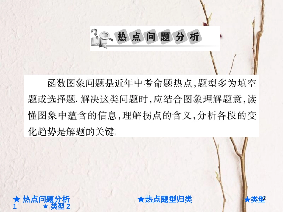 中考数学总复习 第二部分 重点专题提升 专题五 函数图象信息问题课件_第2页