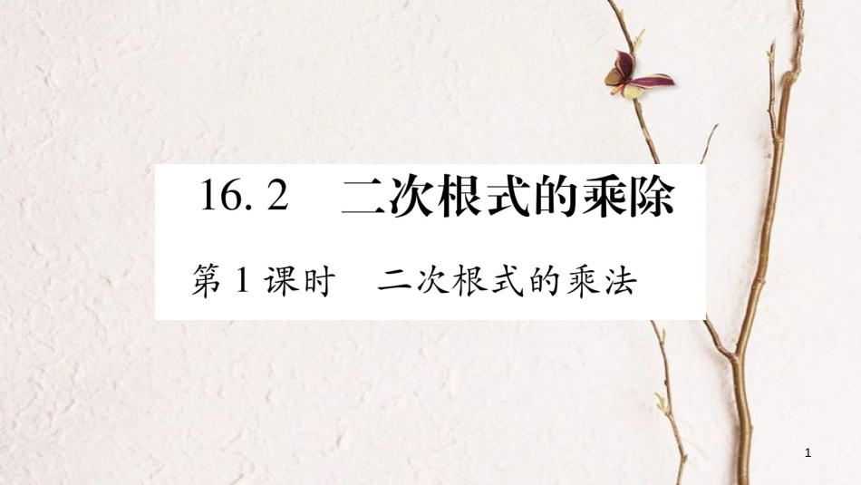 八年级数学下册 第16章 二次根式 16.2 二次根式的乘除习题课件 （新版）新人教版_第1页