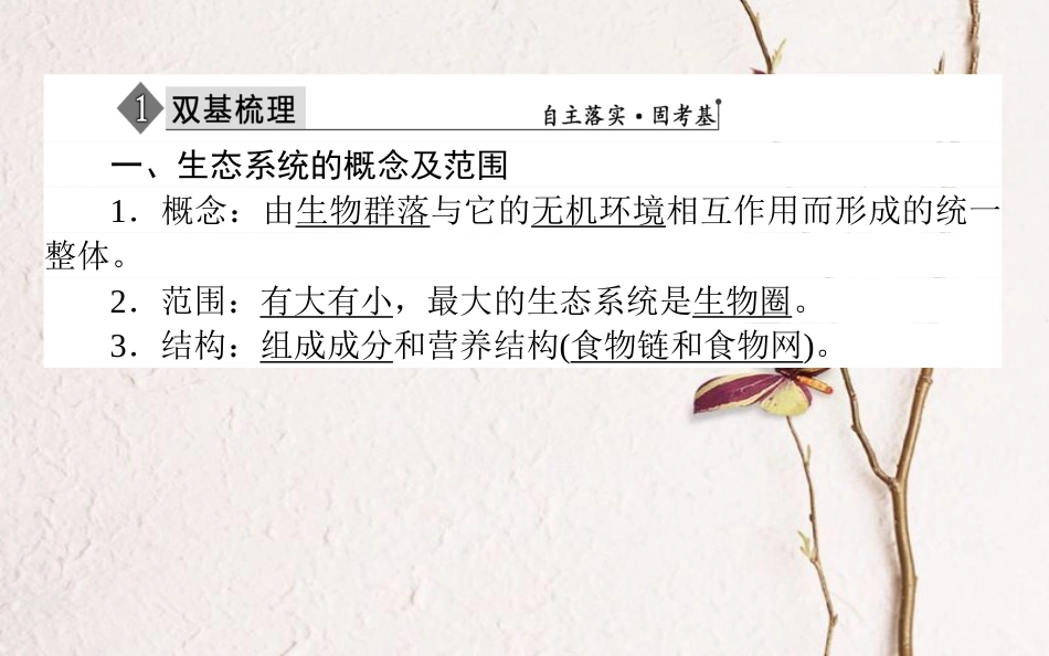 （全国通用）高考生物二轮复习 双基落实案1 生态系统的结构课件_第3页