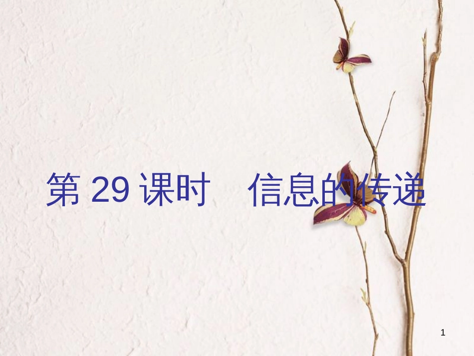 广东省中考物理总复习 第一部分 基础复习 第29课时 信息的传递内文部分课件_第1页
