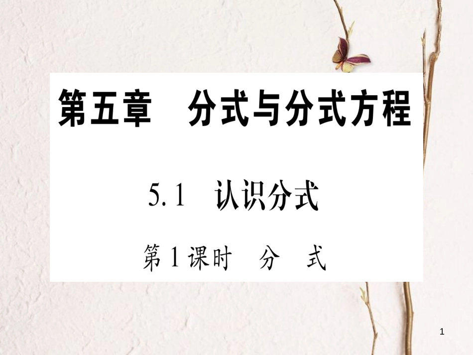 八年级数学下册 第5章 分式与分式方程 5.1 认识分式习题课件 （新版）北师大版_第1页