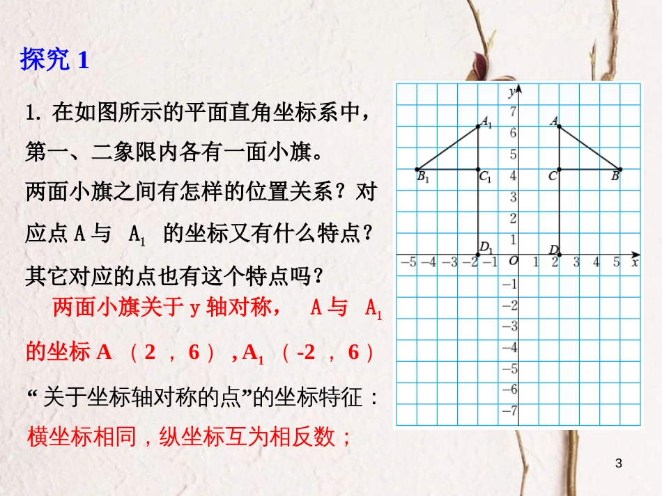 八年级数学上册 3.3 轴对称与坐标变化课件 （新版）北师大版_第3页