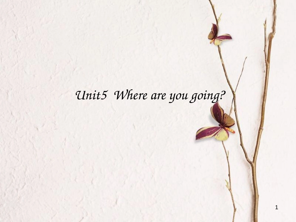 四年级英语下册 Unit 5 Where Are You Going part a课件2 陕旅版_第1页