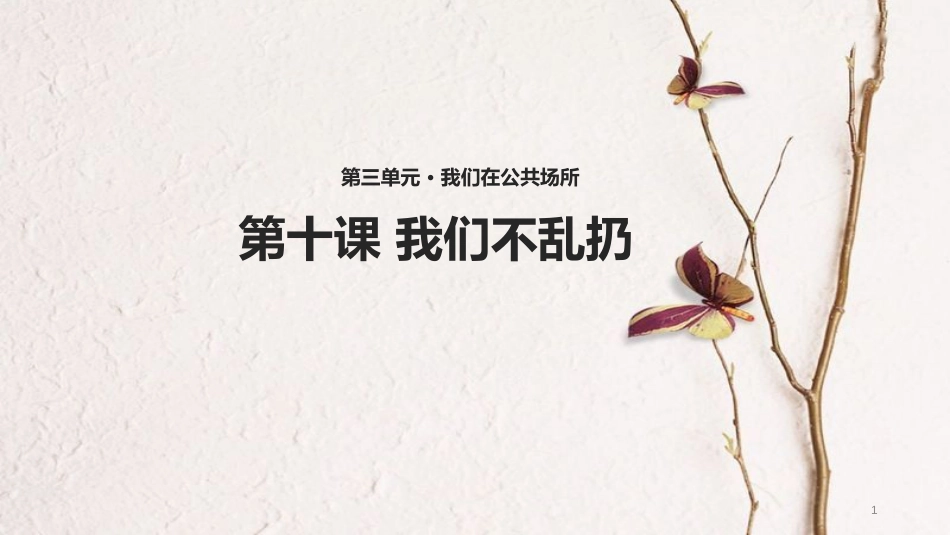 （水滴系列）二年级道德与法治上册 第三单元 我们在公共场所 10《我们不乱扔》教学课件 新人教版_第1页