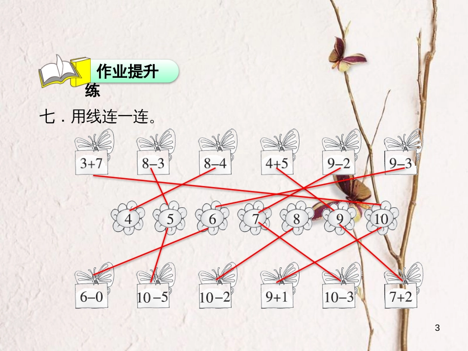 一年级数学上册 第8单元《10以内的加法和减法》第10课时 求未知加数习题课件 苏教版_第3页