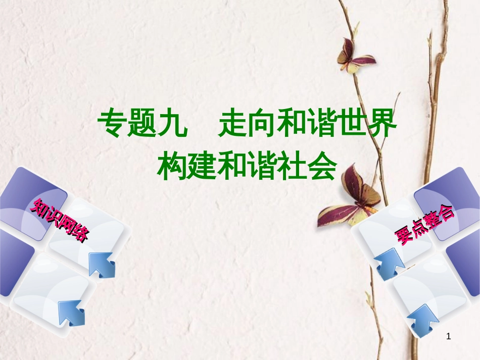 （包头专版）中考历史复习 专题突破篇 专题九 走向和谐世界 构建和谐社会课件_第1页