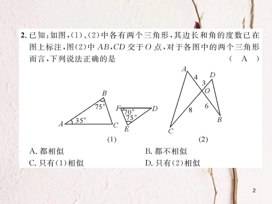 九年级数学下册 第27章 达标测试卷作业课件 （新版）新人教版_第2页