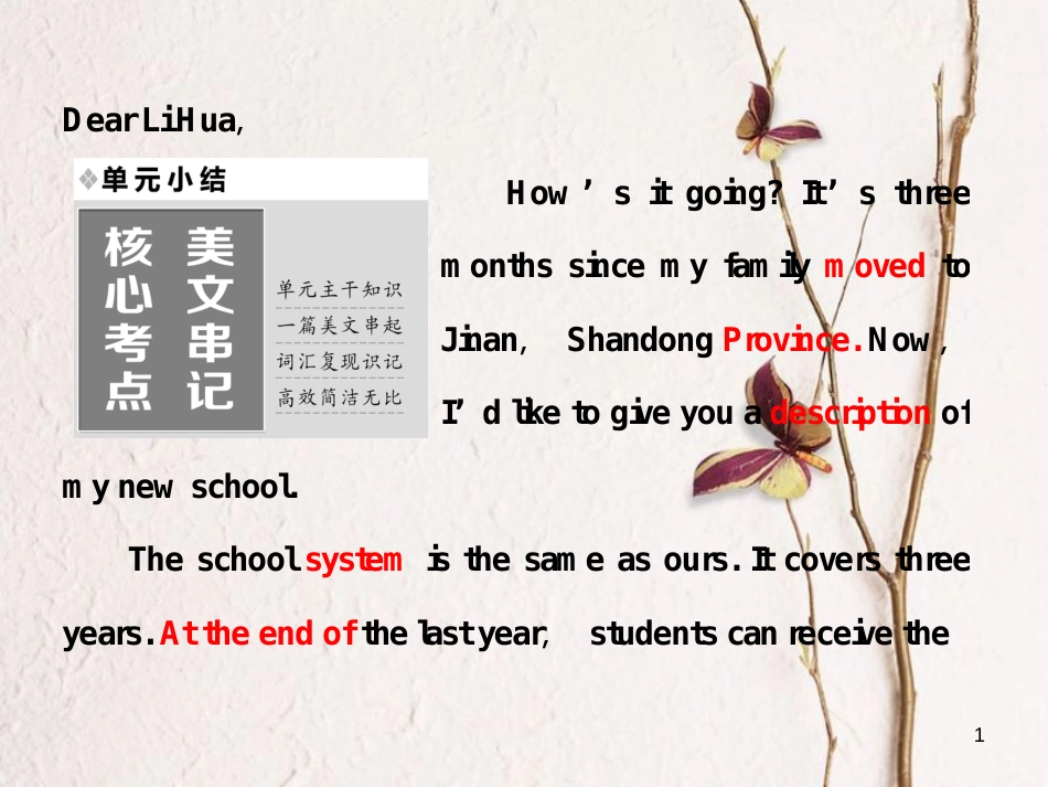 高中英语 Module 1 My First Day at Senior High单元小结课件 外研版必修1_第1页