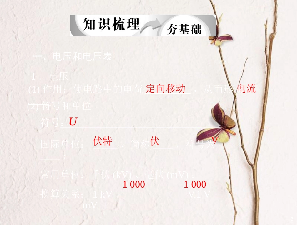 九年级物理全册 第十一章 第五节电压专项复习课件（新版）北师大版_第3页