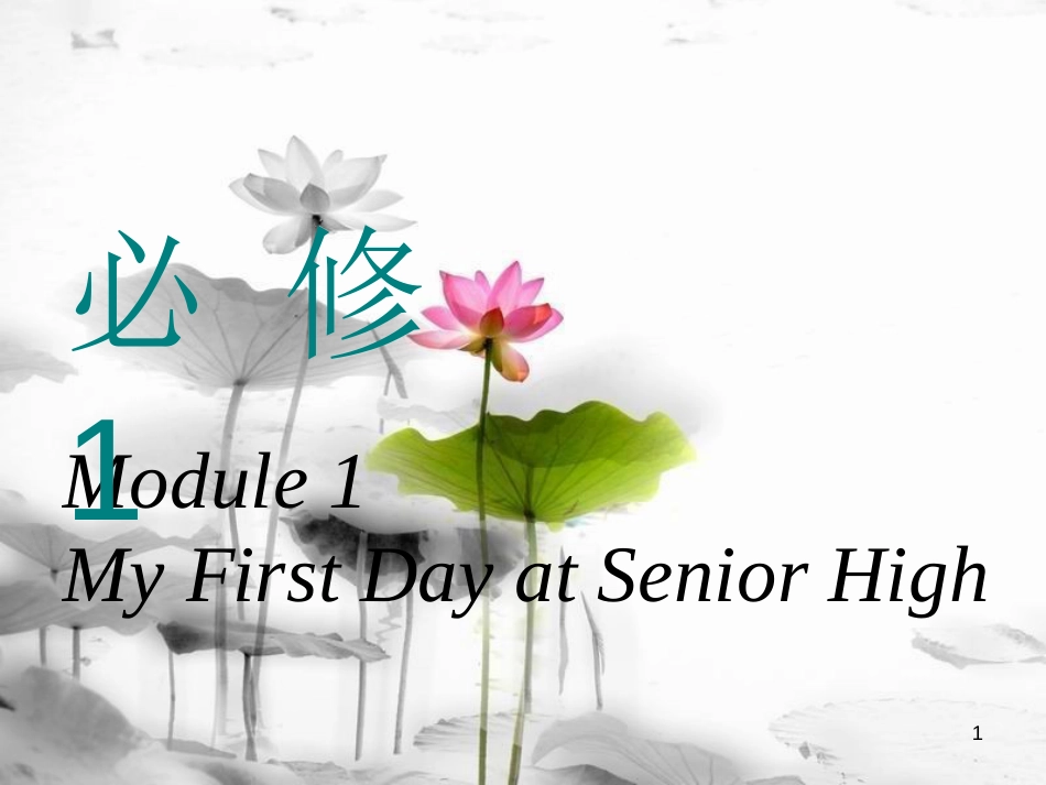 高考英语一轮复习 Module 1 My First Day at Senior High课件 外研版必修1_第1页