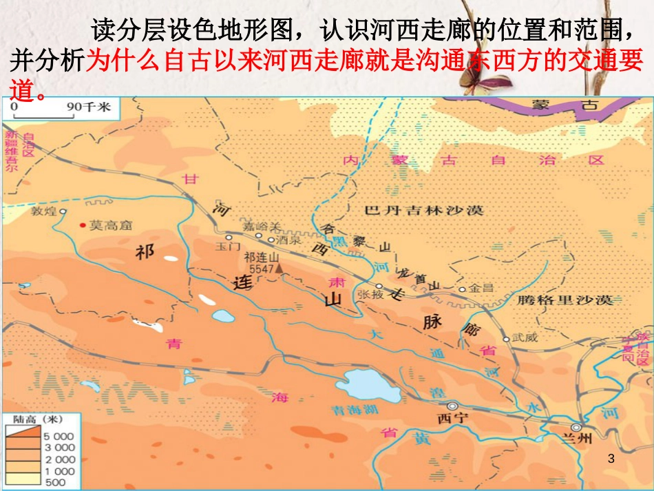八年级地理下册 8.2河西走廊—沟通东西方的交通要道课件 晋教版_第3页