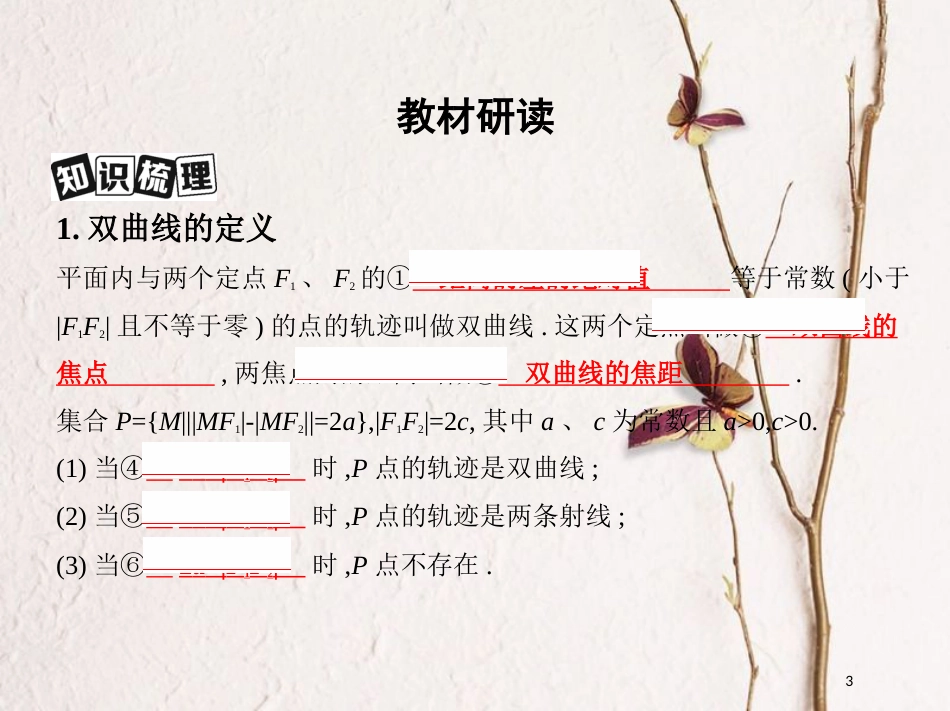 2019届高考数学一轮复习 第九章 平面解析几何 第六节 双曲线课件 文_第3页