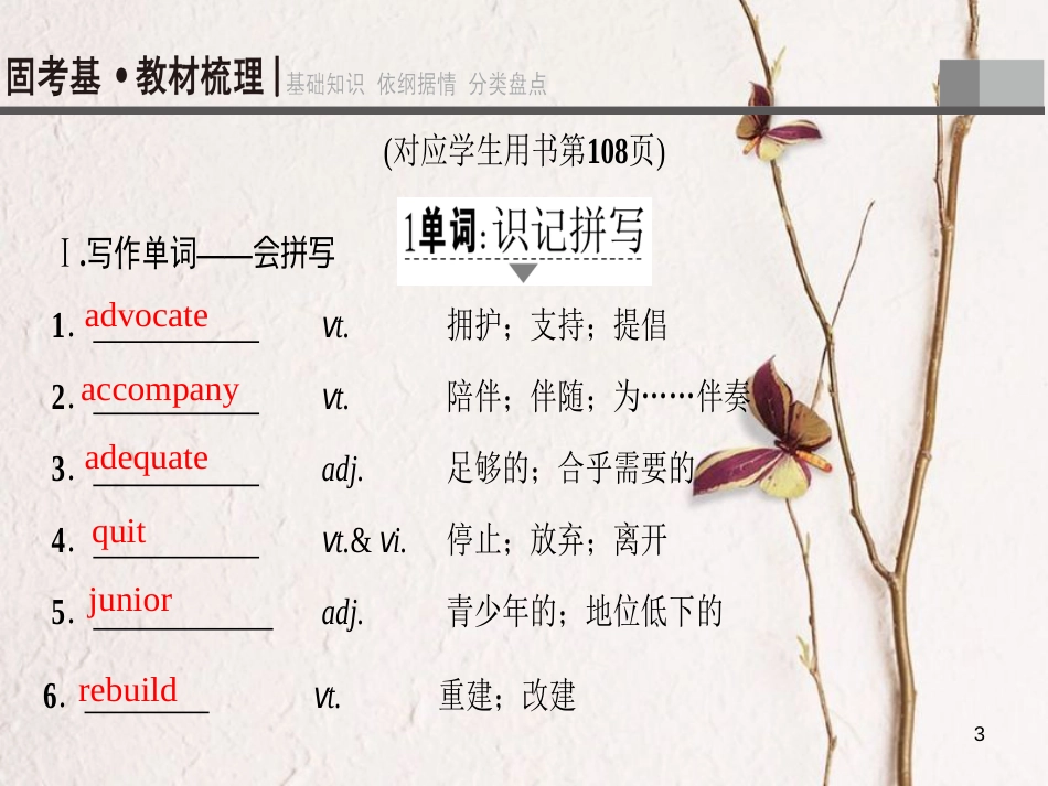 2019版高三英语一轮复习 Unit 2 What is happiness to you课件 牛津译林版选修6(1)_第3页