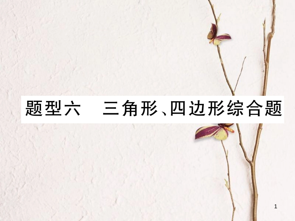 （青海专版）中考数学复习 第2编 专题突破篇 题型6 三角形、四边形综合题（精讲）课件_第1页