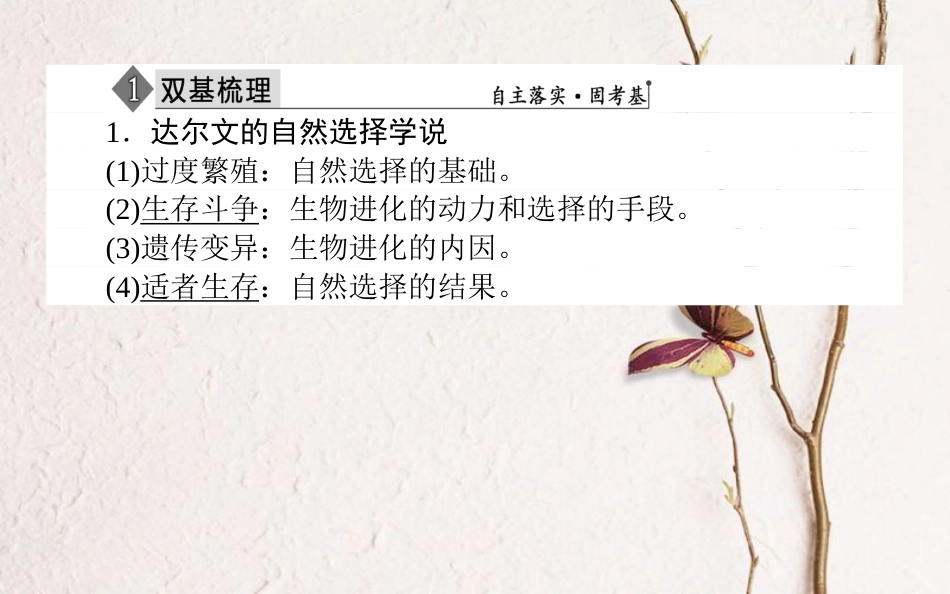 （全国通用）高考生物二轮复习 双基落实案4 现代生物进化理论课件_第3页