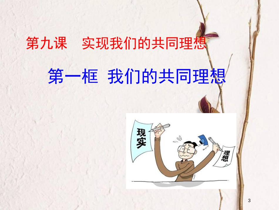 江西省九年级政治全册 第四单元 满怀希望 迎接明天 第九课 实现我们的共同理想 第1框《我们的共同理想》课件 新人教版_第3页