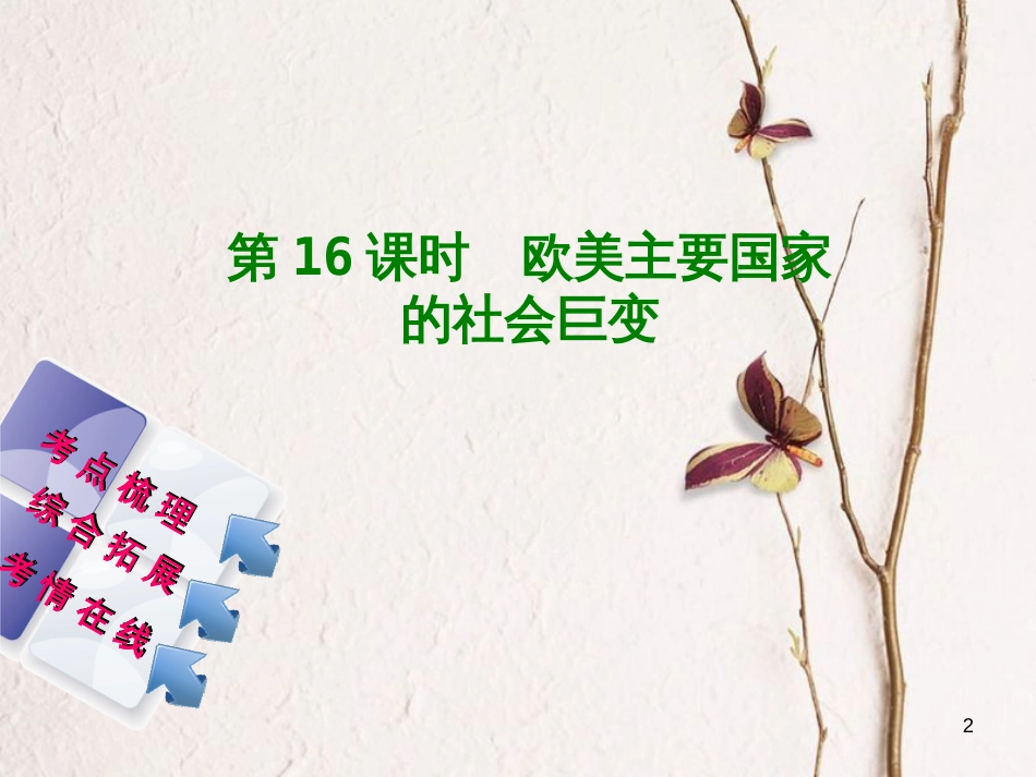 湖南省2018年中考历史复习 教材梳理 第四单元 世界古代史、近代史 第16课时 欧美主要国家的社会巨变课件_第2页