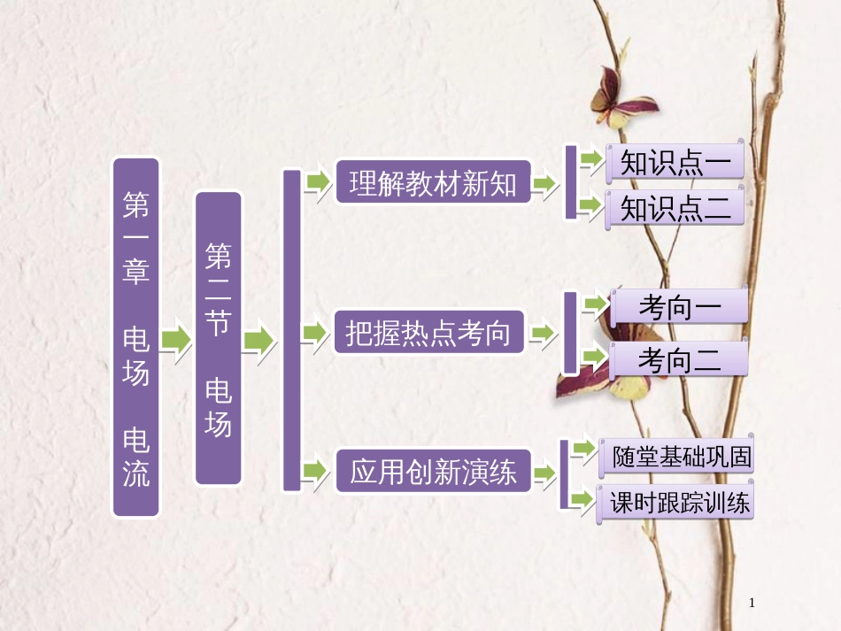 高中物理 第一章 电场电流 第二节 电场课件 新人教版选修1-1_第1页