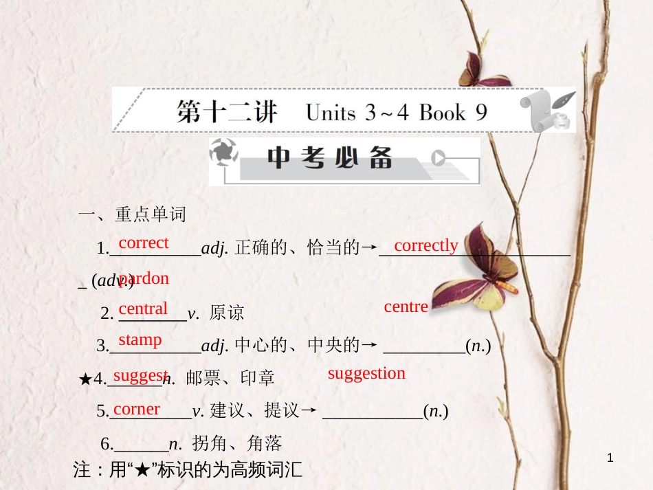 年中考英语 第二部分 教材研析篇 第十二讲课件 人教新目标版_第1页