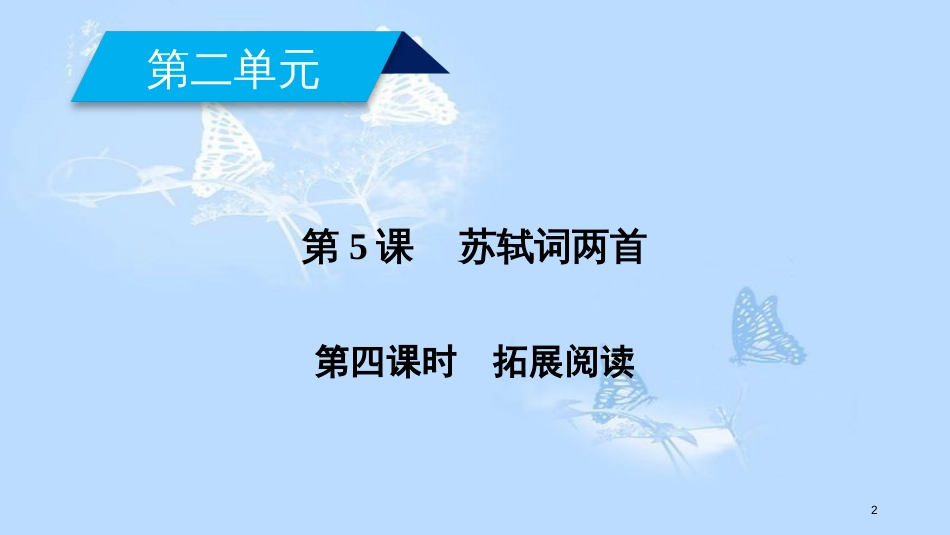 高中语文 第二单元 第5课 苏轼词两首（第4课时）课件 新人教版必修4_第2页