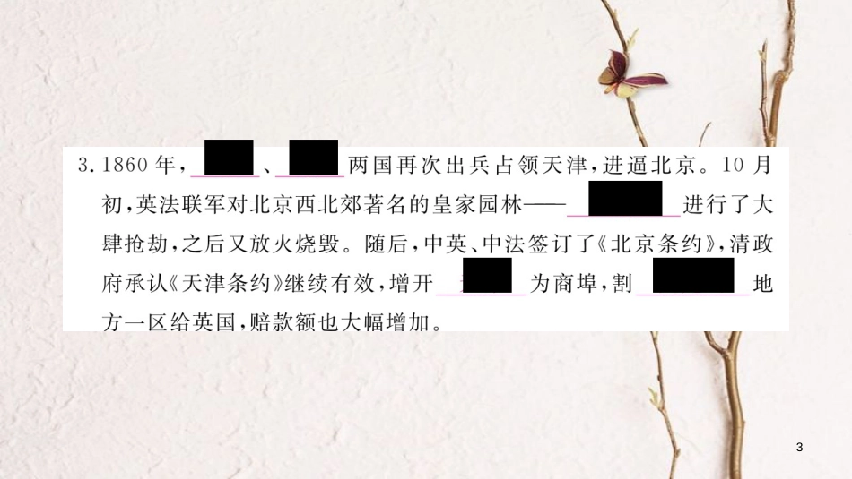 八年级历史上册 第一单元 中国开始沦为半殖民地半封建社会 2 第二次鸦片战争课件 新人教版_第3页