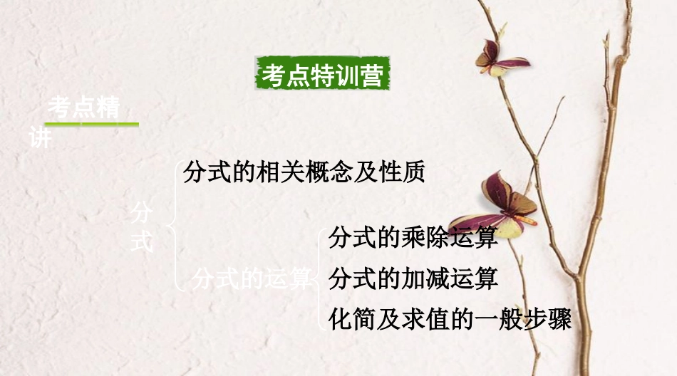 浙江省中考数学复习第一部分考点研究第一单元数与式第3课时分式课件_第2页