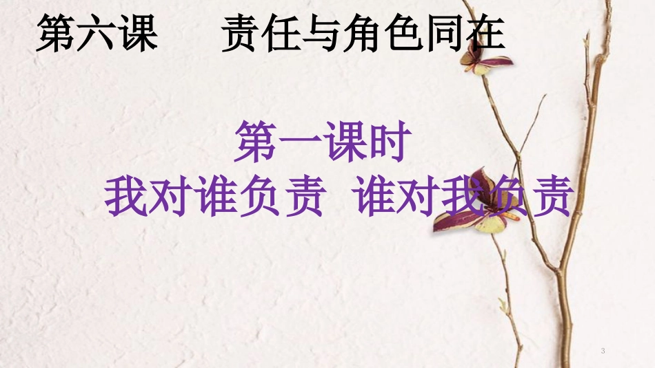 广东省广州市八年级道德与法治上册 第三单元 勇担社会责任 第六课 责任与角色同在 第1框 我对谁负责 谁对我负责课件 新人教版_第3页