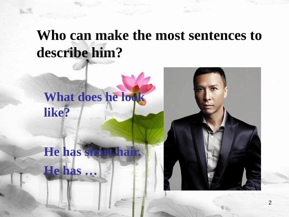 七年级英语下册 Unit 9 What does he look like Section A Period 2（3a-3c）课件 （新版）人教新目标版_第2页