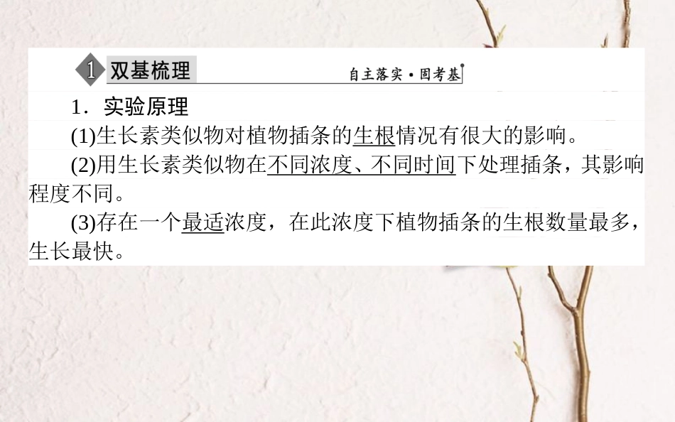 （全国通用）高考生物二轮复习 能力提升案 与植物激素相关的实验探究课件_第3页