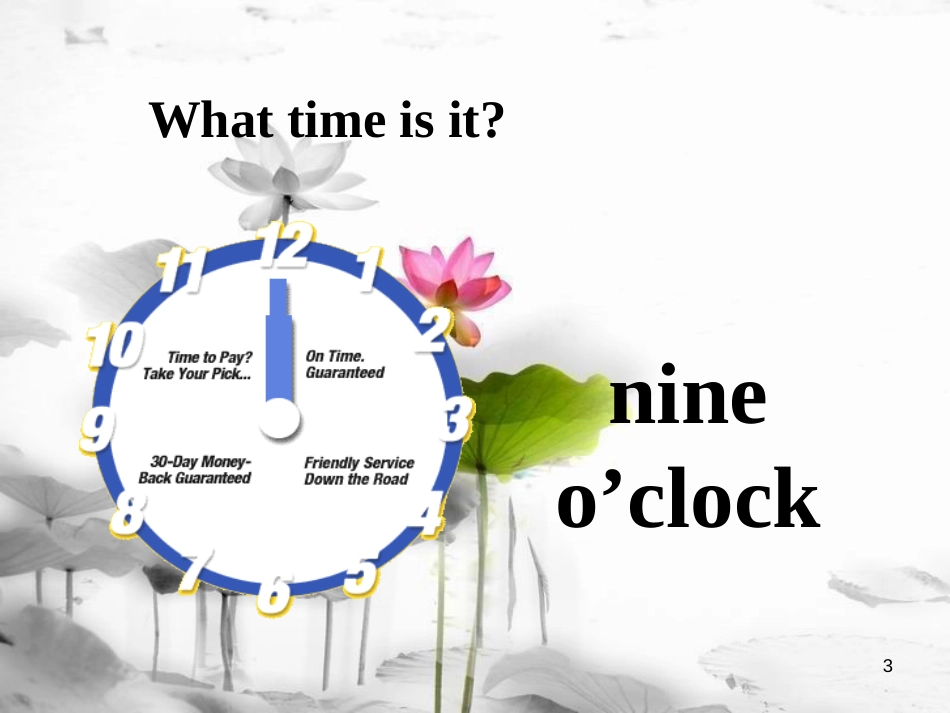七年级英语下册 Unit 2 What time do you go to school Section A Period 1（1a-2d）课件 （新版）人教新目标版_第3页