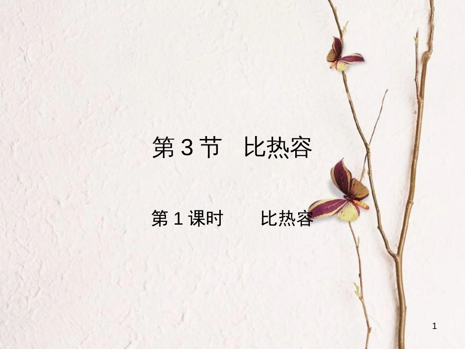 九年级物理全册 13.3 比热容（第1课时 比热容）课件 （新版）新人教版_第1页
