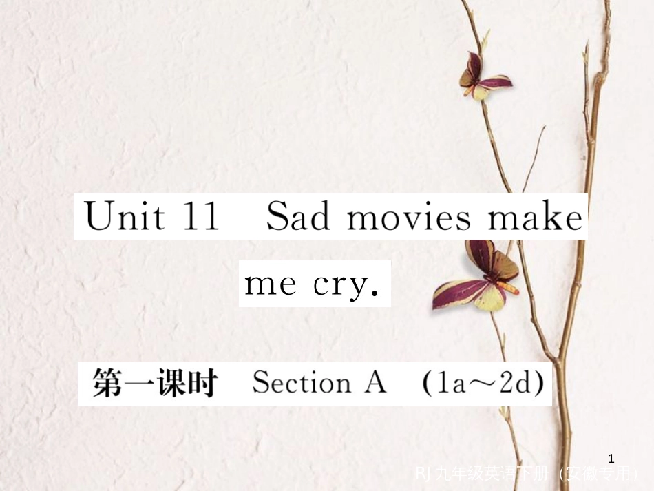 （安徽专版）九年级英语全册 Unit 11 Sad movies make me cry（第1课时）习题课件 （新版）人教新目标版_第1页