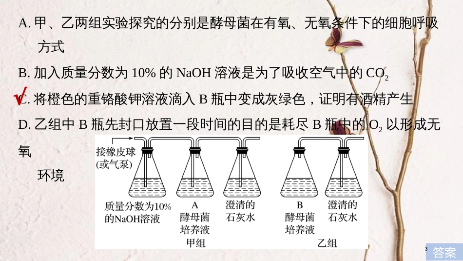 2019版生物高考大一轮复习 热点题型二 探究光合作用、细胞呼吸的方式及速率的测定方法课件 北师大版_第3页