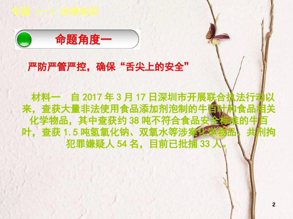 （呼和浩特专版）中考政治复习方案 第一部分 知识专题 专题一 法律知识 法律知识课件_第2页