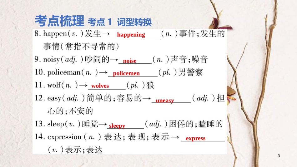 云南省中考英语学业水平精准复习方案 第一部分 教材复习 课时19 九全 Units 7-8课件_第3页
