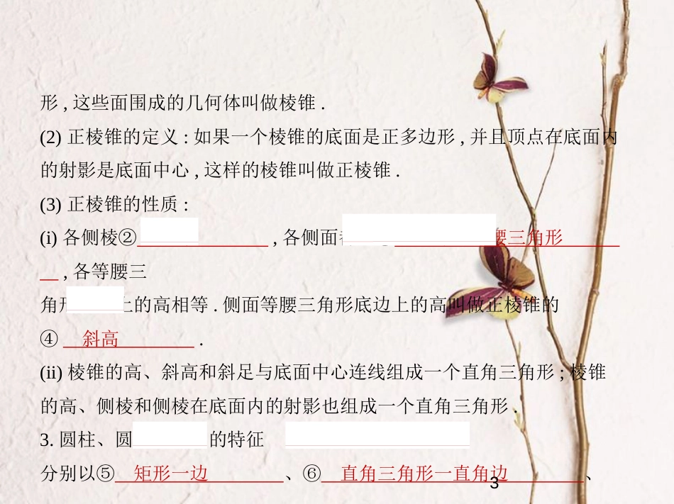 （浙江专版）2019版高考数学一轮复习 第八章 立体几何 8.1 空间几何体的三视图、表面积和体积课件_第3页