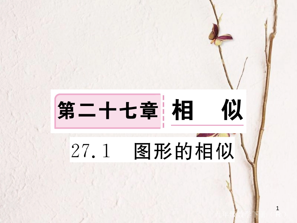 河北省九年级数学下册 27 相似 27.1 图形的相似练习课件 （新版）新人教版_第1页