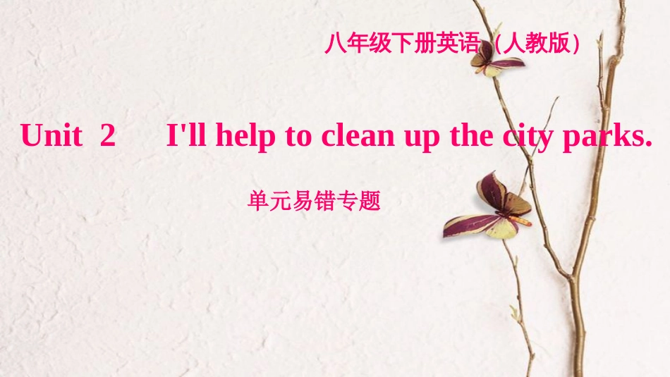 八年级英语下册 Unit 2 I'll help to clean up the city parks易错专题习题课件 （新版）人教新目标版_第1页